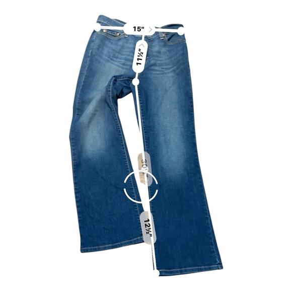 Levi's 512 Women’s Perfectly SLIMMING Bootcut 12M Dark Blue Stretch LEVG685 - Picture 10 of 10